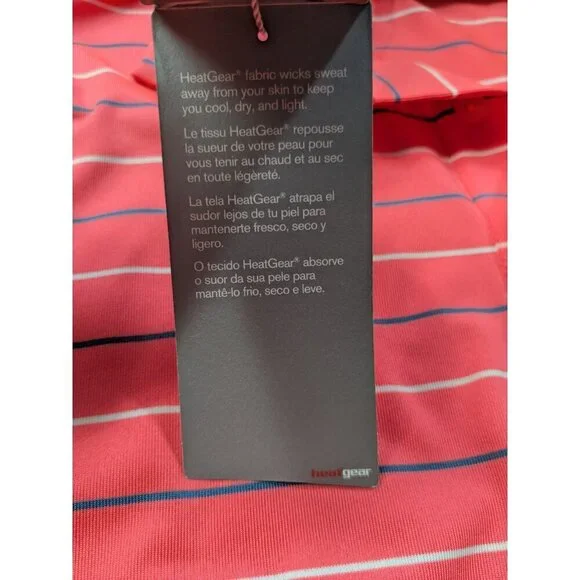 Under Armour Polo Shirt Mens Medium Performance Stripe 2.0 Golf Stretch - Picture 7 of 16